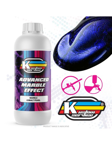 Custom Marmorisierte Farbe Blau Kobalt Perlat