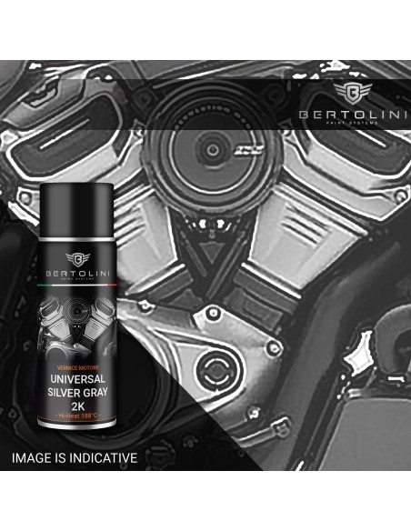 METALLIC GREY 2K High Temperature Spray for Contemporary and Vintage Engines - 400ml