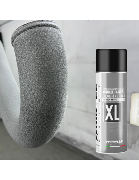 Wrinkle Paint Spray Ferrari Aluminium Silver XL High Heat - 400ml