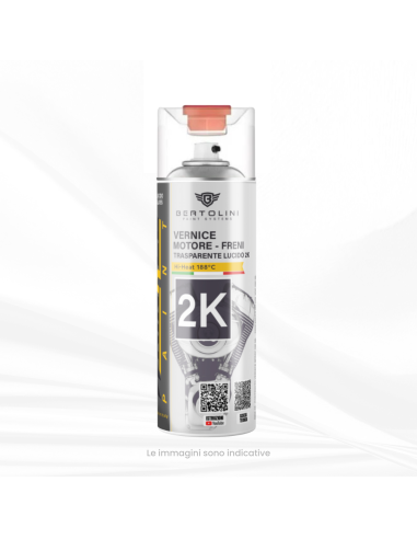 TRANSPARENT GLOSS 2K SPRAY - High Temperature Engine and Brake Caliper Paint - 400ml