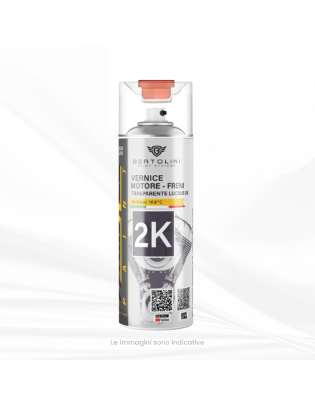 TRANSPARENT GLOSS 2K SPRAY - High Temperature Engine and Brake Caliper Paint - 400ml